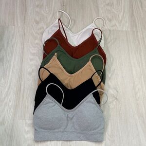 Set of 6 Colorful Bralettes